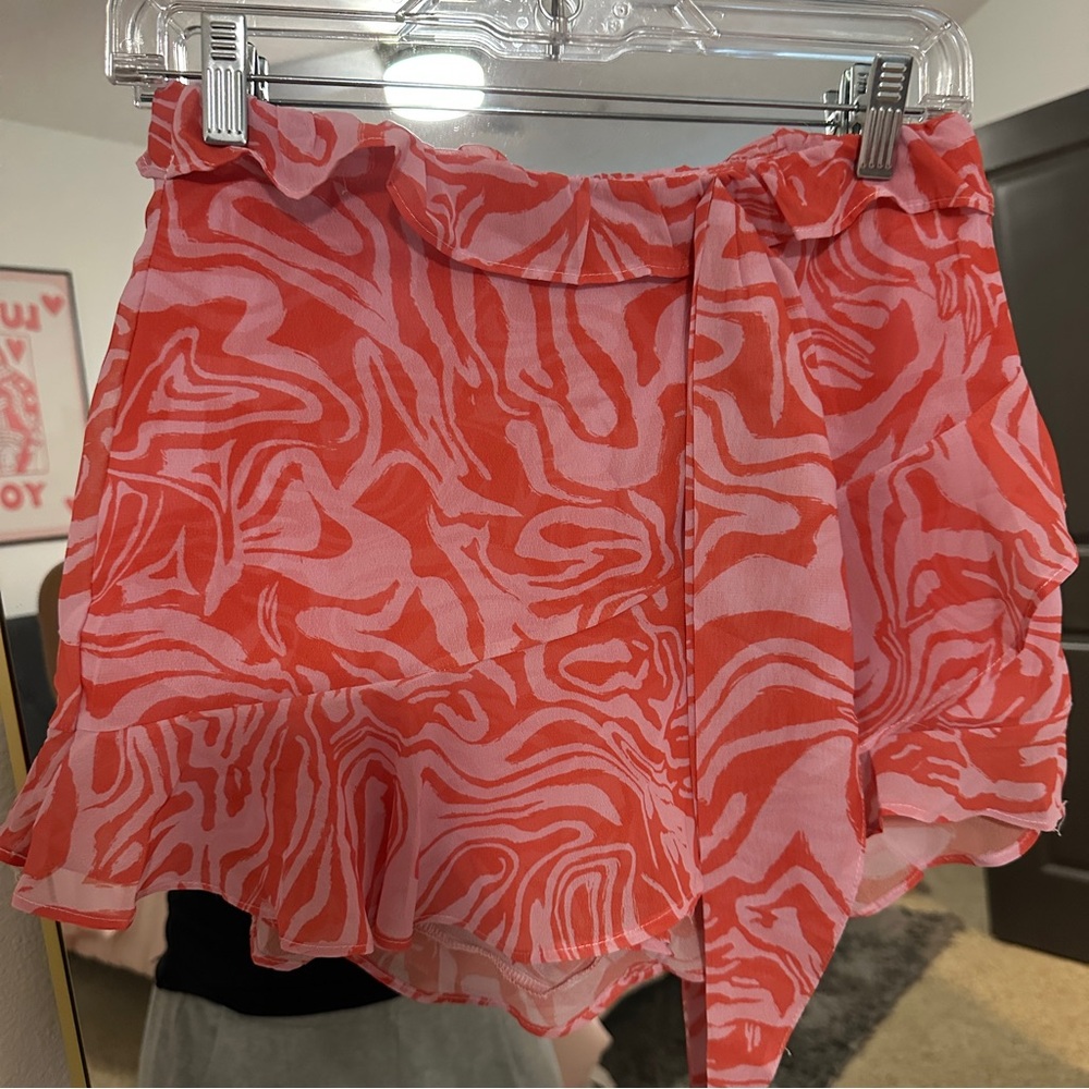 Stylish Pink Zebra Print Skort